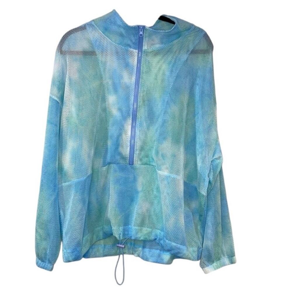 Love + Joy by FCT Mesh Tie Dye Half Zip Pullover